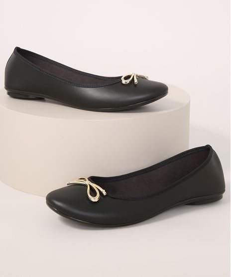 Sapatilha-Feminina-com-Laco-Bico-Redondo-Moleca-Preta-9990212-Preto_1