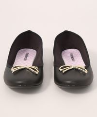 Sapatilha-Feminina-com-Laco-Bico-Redondo-Moleca-Preta-9990212-Preto_5