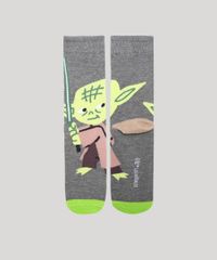 Meia-Cano-Alto-Star-Wars-Yoda-Cinza-Mescla-Escuro-9980718-Cinza_Mescla_Escuro_4