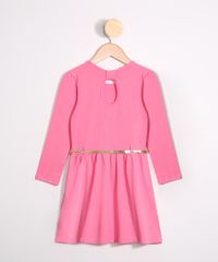 Vestido-Infantil-com-Brilho-e-Cinto-Metalizado-Manga-Longa--Rosa-9979993-Rosa_2