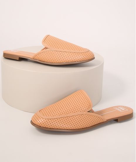 Mule-Feminino-com-Micro-Furos-Moleca-Laranja-Claro-9990209-Laranja_Claro_1