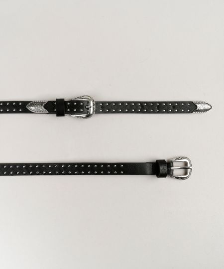Cinto-Feminino-Duas-Fivelas-Western-com-Tachas-Preto-8894717-Preto_1