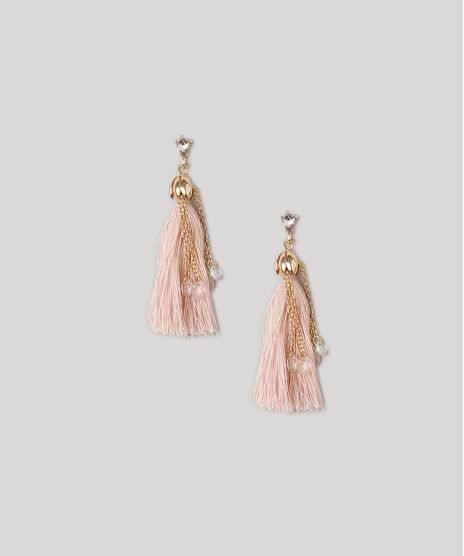 Brinco-Feminino-com-Tassel-e-Correntes-Rose-9082342-Rose_1