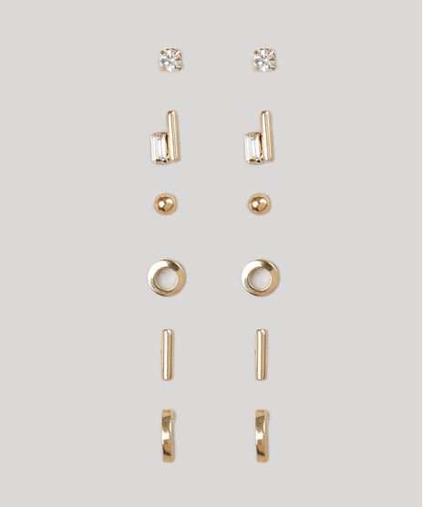Kit-de-6-Brincos-Femininos-Dourado-9100429-Dourado_1
