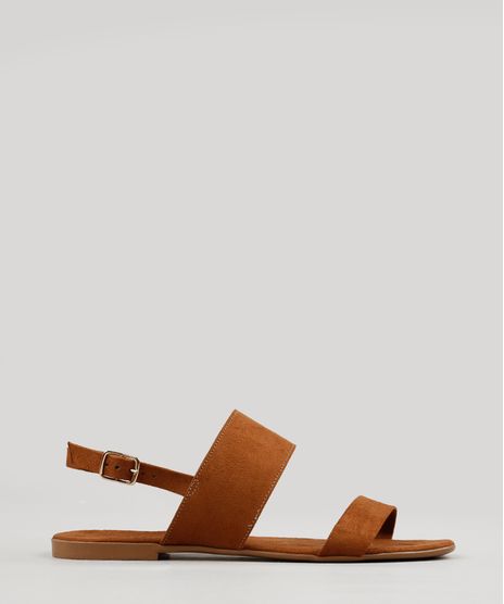 Rasteira-Feminina-em-Suede-com-Tiras-Caramelo-9214991-Caramelo_1