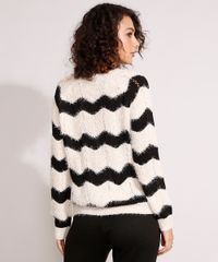 Cardigan-de-Trico-Felpudo-Estampado-Chevron-Decote-Redondo-Off-White-9806262-Off_White_2