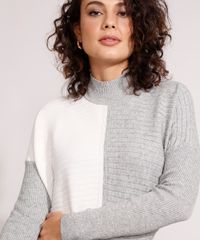 Sueter-Amplo-de-Trico-Canelado-Bicolor-Gola-Alta-Cinza-Mescla-9809428-Cinza_Mescla_4 Sueter-Amplo-de-Trico-Canelado-Bicolor-Gola-Alta-Cinza-Mescla-9809428-Cinza_Mescla_4