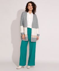 Capa-Longa-de-Trico-com-Listras-e-Bolsos-Cinza-Mescla-9799593-Cinza_Mescla_3