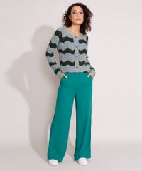 Cardigan-de-Trico-Felpudo-Estampado-Chevron-Decote-Redondo-Verde-Escuro-9806262-Verde_Escuro_3