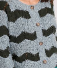 Cardigan-de-Trico-Felpudo-Estampado-Chevron-Decote-Redondo-Verde-Escuro-9806262-Verde_Escuro_5