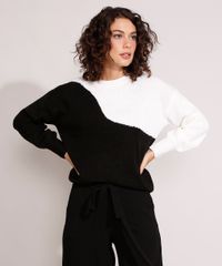 Sueter-Amplo-de-Trico-Bicolor-Manga-Bufante-Decote-Redondo-Preto-9970919-Preto_6 Sueter-Amplo-de-Trico-Bicolor-Manga-Bufante-Decote-Redondo-Preto-9970919-Preto_6