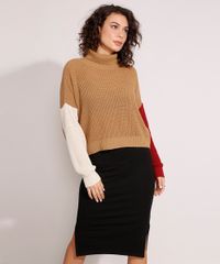 Sueter-Oversized-de-Trico-Color-Block-Manga-Colorida-Gola-Role-Caramelo-9984127-Caramelo_6