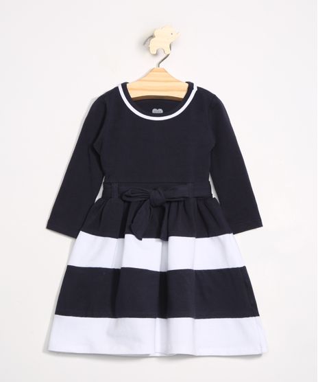 Vestido-Infantil-com-Recortes-e-Cinto-Manga-Longa-Azul-Marinho-9981630-Azul_Marinho_1
