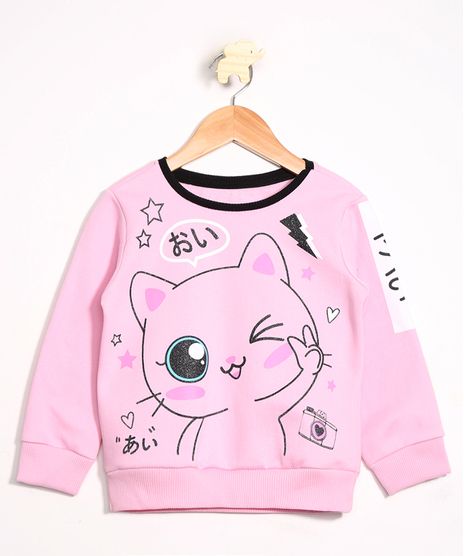 Blusao-Infantil-de-Moletom-Gatinho-Piscando-Rosa-9987176-Rosa_1
