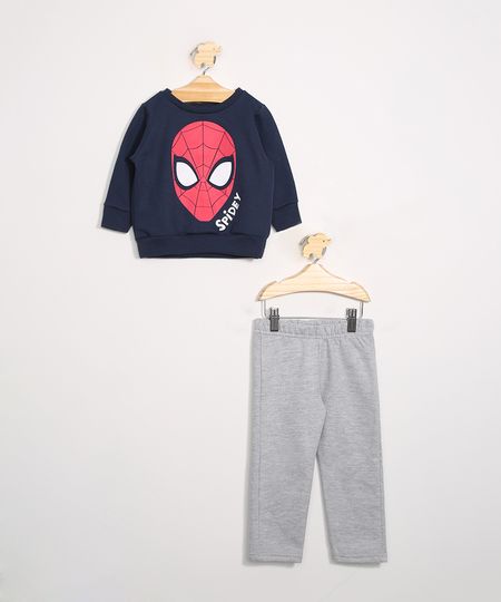 Conjunto-Infantil-de-Blusao-Homem-Aranha-Azul-Marinho---Calca-Jogger-Azul-Marinho-9976219-Azul_Marinho_1