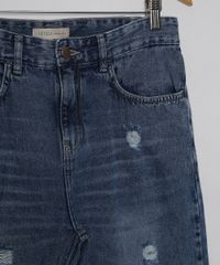 Calca-Juvenil-Jeans-Carrot-Destroyed-com-Barra-Dobrada-Azul-Medio-9988313-Azul_Medio_3