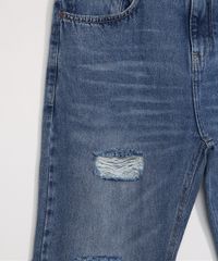 Calca-Juvenil-Jeans-Carrot-Destroyed-com-Barra-Dobrada-Azul-Medio-9988313-Azul_Medio_4