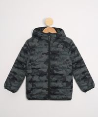 Jaqueta-Infantil-Puffer-de-Nylon-Camuflada-com-Bolsos-e-Capuz-Verde-Militar-9971102-Verde_Militar_1