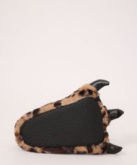 Pantufa-Infantil-Pata-de-Onca-com-Garras-Antiderrapante-Marrom-9976003-Marrom_6