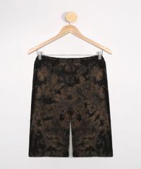 Bermuda-Juvenil-de-Moletom-Estampada-Tie-Dye-com-Bolsos-Caramelo-9978939-Caramelo_2