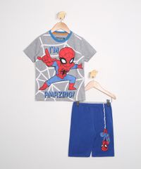 Pijama-Infantil-Homem-Aranha-Manga-Curta-Gola-Careca-Azul-9976888-Azul_1