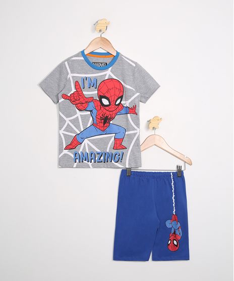 Pijama-Infantil-Homem-Aranha-Manga-Curta-Gola-Careca-Azul-9976888-Azul_1