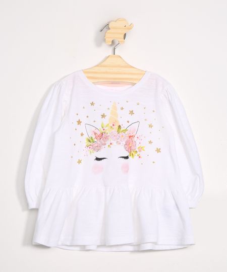 Blusa-Infantil-Unicornio-com-Babados-Manga-Longa-Decote-Redondo-Off-White-9988631-Off_White_1