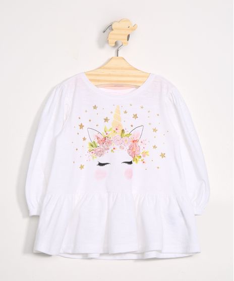 Blusa-Infantil-Unicornio-com-Babados-Manga-Longa-Decote-Redondo-Off-White-9988631-Off_White_1