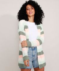 Cardigan-Longo-de-Trico-Felpudo-Listrado-Multicor-9971572-Multicor_1