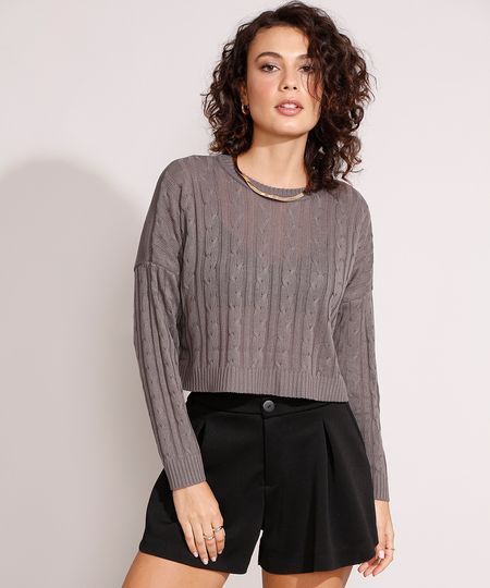 Sueter-Cropped-Amplo-de-Trico-Texturizado-Tranca-Decote-Redondo-Chumbo-9985806-Chumbo_1