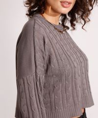 Sueter-Cropped-Amplo-de-Trico-Texturizado-Tranca-Decote-Redondo-Chumbo-9985806-Chumbo_6