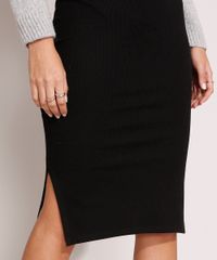 Saia-Feminina-Midi-Canelada-com-Fendas-Preta-9880388-Preto_4