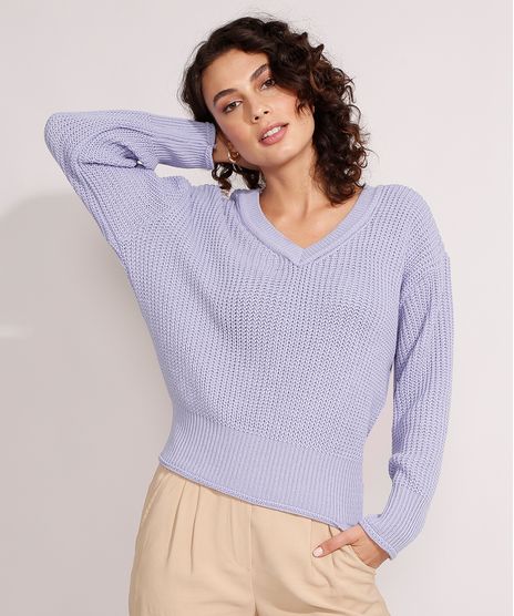 Sueter-de-Trico-Decote-V-Lilas-9981686-Lilas_1