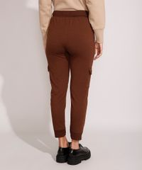 Calca-de-Moletom-Basica-Cargo-Cintura-Alta-Marrom-Escuro-9731587-Marrom_Escuro_2