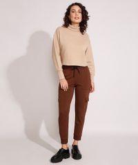 Calca-de-Moletom-Basica-Cargo-Cintura-Alta-Marrom-Escuro-9731587-Marrom_Escuro_5