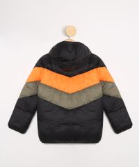 Jaqueta-Infantil-Puffer-de-Nylon-com-Bolsos-e-Capuz-Preta-9972036-Preto_2