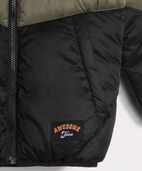 Jaqueta-Infantil-Puffer-de-Nylon-com-Bolsos-e-Capuz-Preta-9972036-Preto_4