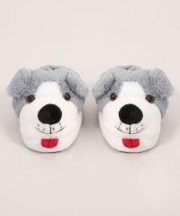 Pantufa-Infantil-Cachorro-Antiderrapante-Cinza-9977077-Cinza_1