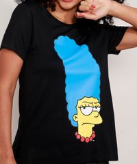 Camiseta-Marge-Simpsons-Manga-Curta-Decote-Redondo-Preta-9990460-Preto_2