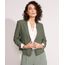 Blazer-Curto-Manga-3-4-Franzida-Verde-Militar-9979812-Verde_Militar_1