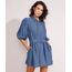 Vestido-Chemise-Jeans-Curto-Manga-Bufante-com-Faixa-Azul-Escuro-9988992-Azul_Escuro_1
