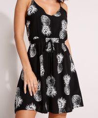 Vestido-Curto-Estampado-de-Abacaxis-Alca-Fina-Decote-V-Preto-9986753-Preto_5