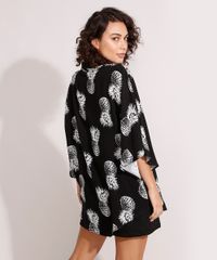 Kimono-Estampado-de-Abacaxis-Manga-Curta-Preto-9986808-Preto_2