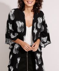 Kimono-Estampado-de-Abacaxis-Manga-Curta-Preto-9986808-Preto_4