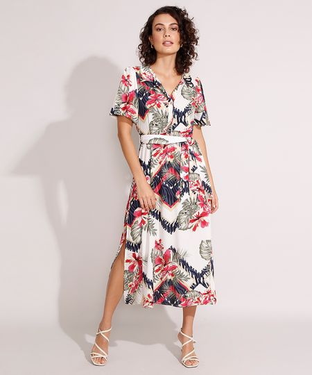 Vestido-Chemise-Midi-Estampado-Folhagem-Manga-Curta-com-Faixa-Off-White-9984957-Off_White_1 Vestido-Chemise-Midi-Estampado-Folhagem-Manga-Curta-com-Faixa-Off-White-9984957-Off_White_1