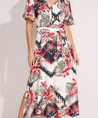 Vestido-Chemise-Midi-Estampado-Folhagem-Manga-Curta-com-Faixa-Off-White-9984957-Off_White_5