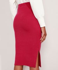 Saia-Feminina-Midi-Canelada-com-Fendas-Rosa-Escuro-9880388-Rosa_Escuro_2