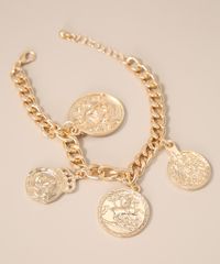 Pulseira-Feminina-com-Pingentes-de-Medalhas-Dourado-9980865-Dourado_1