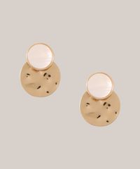 Brinco-Feminino-Texturizado-com-Chapa-Perolada-Dourado-9980815-Dourado_2
