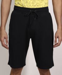 Bermuda-Relaxed-de-Moletom-Basica-com-Cordao-Preta-9975382-Preto_1